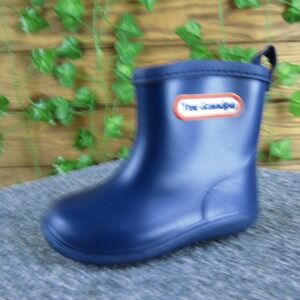 Tree‎ Grandpa Navy Blue Rubber Rain Boots Waterproof Pull On Kids Size 13 Shoes